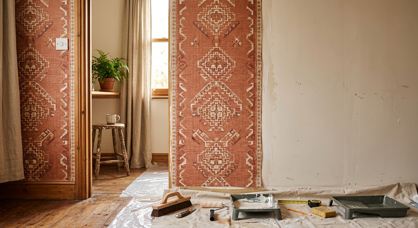 Papier peint sur mur abîmé : le secret qui change tout