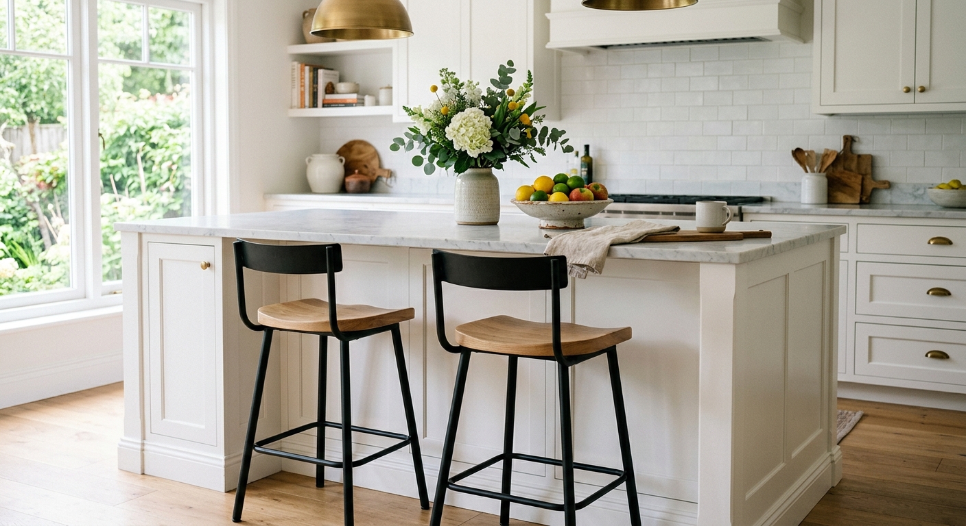Relooker son îlot de cuisine avec des chaises à petit prix