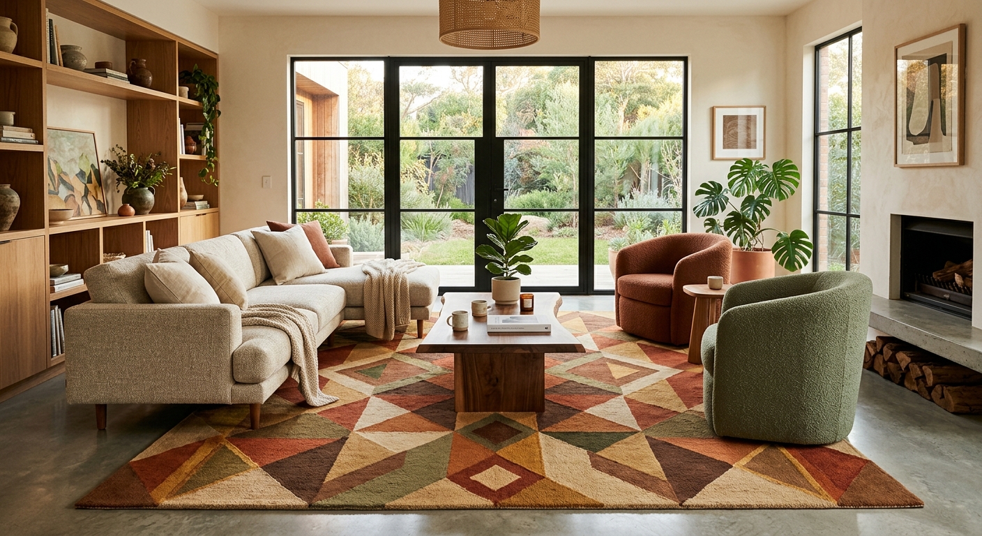 Un tapis change tout : comment transformer son salon en 2026