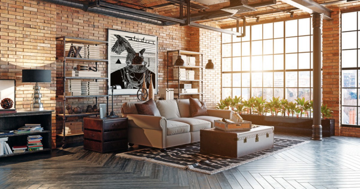 Style industriel — metal et brique